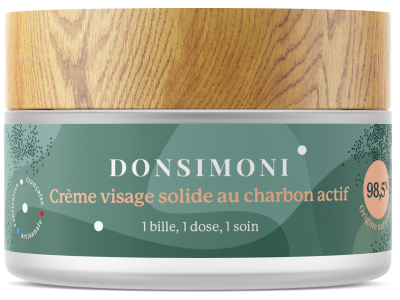 Crème visage solide au charbon